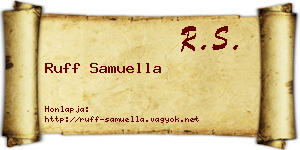 Ruff Samuella névjegykártya